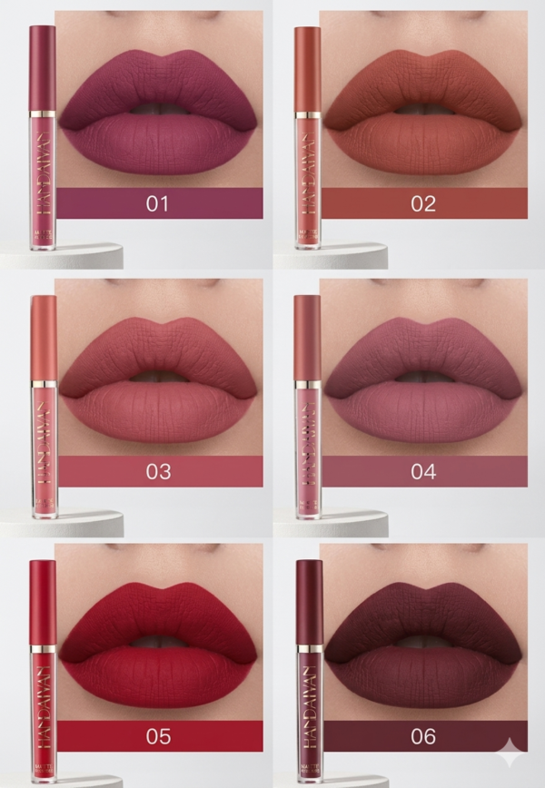 velvet long lasting waterproof non transfer liquid matte lipstick set of 6